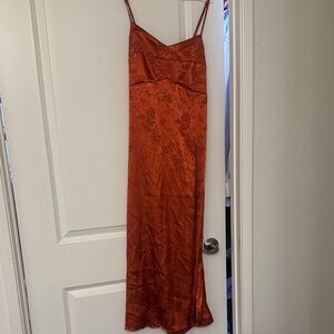 Altar’d State Rust Orange Midi Dress